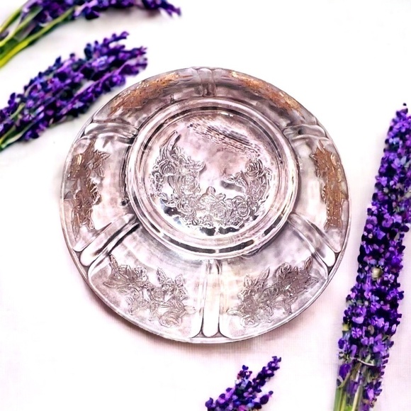 VINTAGE Sharon Cabbage Rose Candy Trinket Nut Dish Pale Pink - Picture 2 of 3